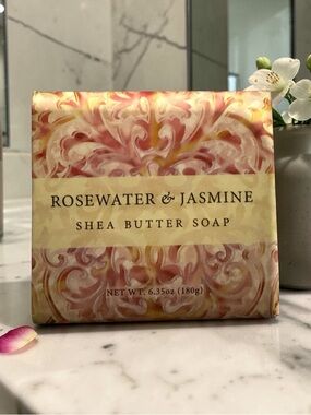 Rosewater & Jasmine Shea Butter Soap 6.35 oz- Greenwich Bay Trading co.